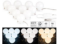 Sichler Beauty USB-Spiegelleuchte im Hollywood-Stil, mit CCT-LEDs, 10 Watt, dimmbar; Mikrofaser-Gesichtsreinigungstücher Mikrofaser-Gesichtsreinigungstücher Mikrofaser-Gesichtsreinigungstücher Mikrofaser-Gesichtsreinigungstücher 